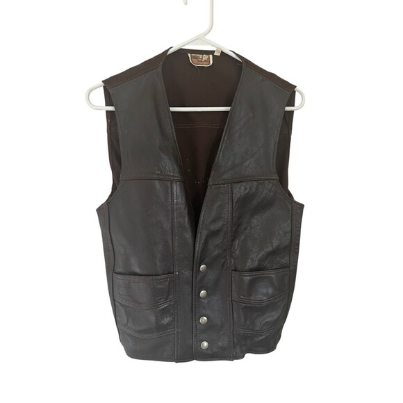 Vintage Harley-Davidson AMF Leather Vest Men’s M - Picture 14 of 15